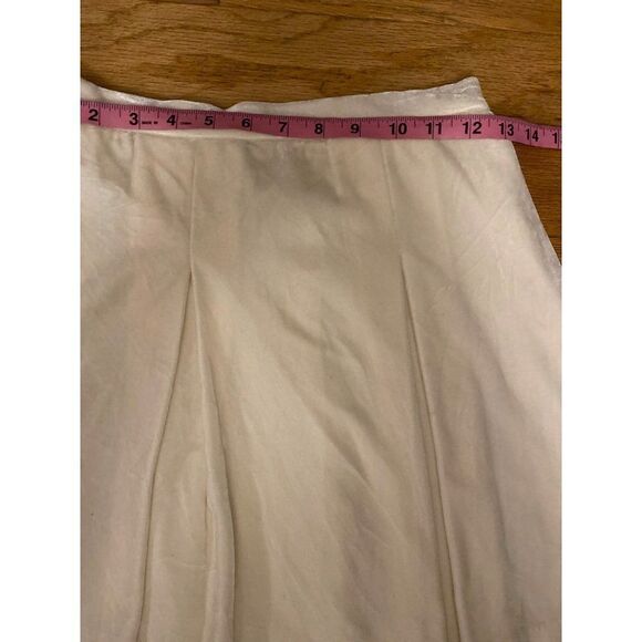 Charter Club, women's cream velvet lined pleated elastic waist skirt size 14 - Picture 7 of 8